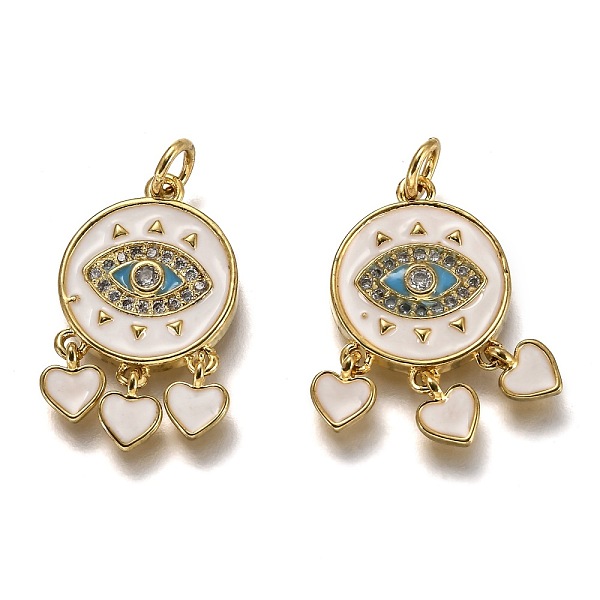 PandaHall Brass Micro Pave Clear Cubic Zirconia Pendants, Long-Lasting Plated, with Jump Rings & Colorful Enamel, Flat Round with Eye &...
PandaHall Brass Micro Pave Clear Cubic Zirconia Pendants, Long-Lasting Plated, with Jump Rings & Colorful Enamel, Flat Round with Eye &...