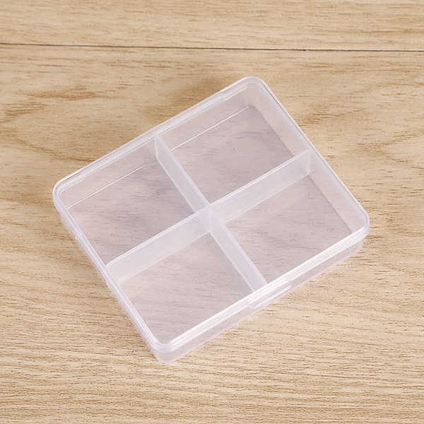 PandaHall 4 Grids Polypropylene(PP) Storage Box, for Crafting, Beading, Nail Art Rhinestones, Diamond Embroidery, Rectangle, Clear...
PandaHall 4 Grids Polypropylene(PP) Storage Box, for Crafting, Beading, Nail Art Rhinestones, Diamond Embroidery, Rectangle, Clear...