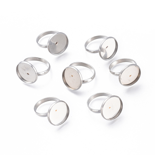 PandaHall Adjustable 304 Stainless Steel Finger Rings Components, Pad Ring Base Findings, Flat Round, Stainless Steel Color, Tray: 16mm...
PandaHall Adjustable 304 Stainless Steel Finger Rings Components, Pad Ring Base Findings, Flat Round, Stainless Steel Color, Tray: 16mm...