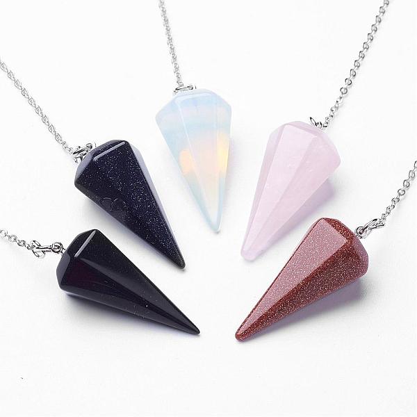 PandaHall Natural & Synthetic Mixed Stone Hexagonal Pointed Dowsing Pendulums, with Brass Findings, Platinum, Faceted, 230mm, Hole: 1mm...
PandaHall Natural & Synthetic Mixed Stone Hexagonal Pointed Dowsing Pendulums, with Brass Findings, Platinum, Faceted, 230mm, Hole: 1mm...