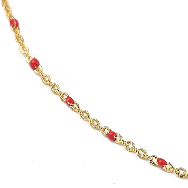 PandaHall Brass Enamel Cable Chain Necklaces, with 304 Stainless Steel Lobster Claw Clasps, Real 18K Gold Plated, Red, 15.74 inch(40cm)...
PandaHall Brass Enamel Cable Chain Necklaces, with 304 Stainless Steel Lobster Claw Clasps, Real 18K Gold Plated, Red, 15.74 inch(40cm)...