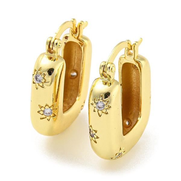 PandaHall Rack Plating Brass Micro Pave Cubic Zirconia Hoop Earrings, Long-Lasting Plated, Cadmium Free & Lead Free, Rectangle, Real 18K..., Clear
PandaHall Rack Plating Brass Micro Pave Cubic Zirconia Hoop Earrings, Long-Lasting Plated, Cadmium Free & Lead Free, Rectangle, Real 18K..., Clear