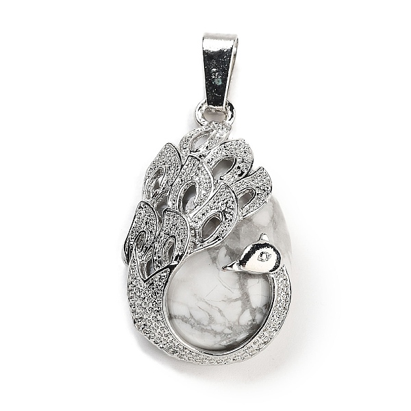PandaHall Natural Howlite Teardrop Pendants, Alloy Peacock Charms, Platinum, 33x19x10mm, Hole: 3.5x9mm Howlite Teardrop
PandaHall Natural Howlite Teardrop Pendants, Alloy Peacock Charms, Platinum, 33x19x10mm, Hole: 3.5x9mm Howlite Teardrop