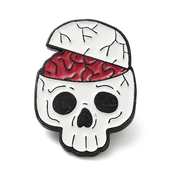 PandaHall Skull Enamel Pins, Black Tone Alloy Brooches for Backpack Clothes, Halloween Theme, Brain, 28.5x20.5x2mm Alloy+Enamel Body White
PandaHall Skull Enamel Pins, Black Tone Alloy Brooches for Backpack Clothes, Halloween Theme, Brain, 28.5x20.5x2mm Alloy+Enamel Body White