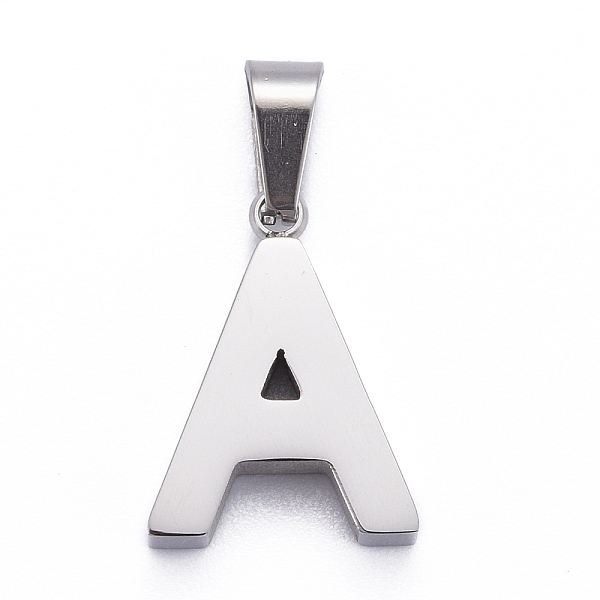 PandaHall 304 Stainless Steel Letter Pendants, Manual Polishing, Alphabet, Stainless Steel Color, Letter.A, 18.5x13.7x3.5mm, Hole: 7x3.5mm...
PandaHall 304 Stainless Steel Letter Pendants, Manual Polishing, Alphabet, Stainless Steel Color, Letter.A, 18.5x13.7x3.5mm, Hole: 7x3.5mm...