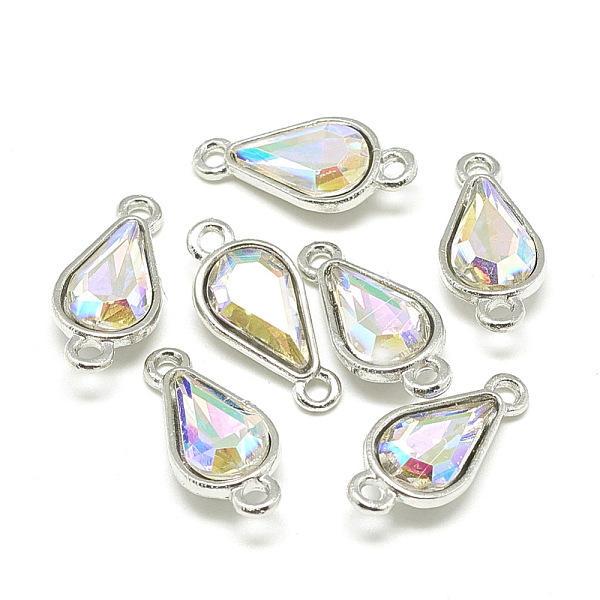 PandaHall Alloy Glass Links connectors, teardrop, Platinum, Clear AB, 21x10x5~6mm, Hole: 2mm Alloy+Glass Teardrop White
PandaHall Alloy Glass Links connectors, teardrop, Platinum, Clear AB, 21x10x5~6mm, Hole: 2mm Alloy+Glass Teardrop White
