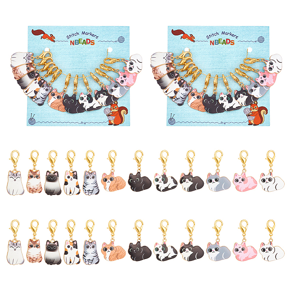 PandaHall 24 Pcs 12 Styles Cat Stitch Markers, Enamel Charms Crochet Stitch Marker Removable Lobster Clasp Locking Stitch Marker for..., Multicolor
PandaHall 24 Pcs 12 Styles Cat Stitch Markers, Enamel Charms Crochet Stitch Marker Removable Lobster Clasp Locking Stitch Marker for..., Multicolor