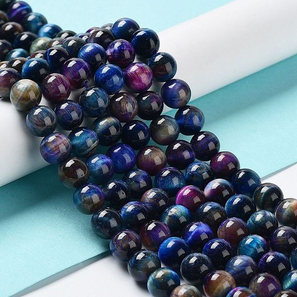 PandaHall Natural Rainbow Tiger Eye Beads Strands, Dyed, Round, Medium Blue, 8mm, Hole: 1.2mm, about 63pcs/strand, 15.59''(39.6cm) Tiger Eye...
PandaHall Natural Rainbow Tiger Eye Beads Strands, Dyed, Round, Medium Blue, 8mm, Hole: 1.2mm, about 63pcs/strand, 15.59''(39.6cm) Tiger Eye...
