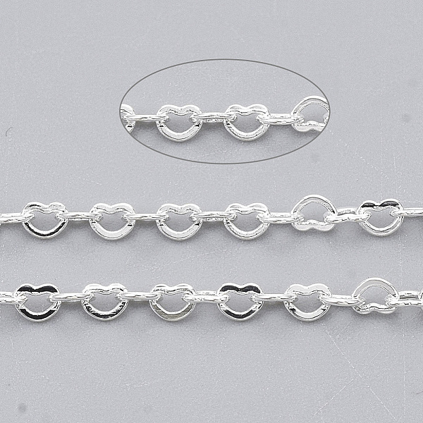 PandaHall Brass Heart Link Chains, Soldered, with Spool, Silver, 1.8x2.4x0.4mm, about 9.84 Feet(3m)/Roll Brass
PandaHall Brass Heart Link Chains, Soldered, with Spool, Silver, 1.8x2.4x0.4mm, about 9.84 Feet(3m)/Roll Brass