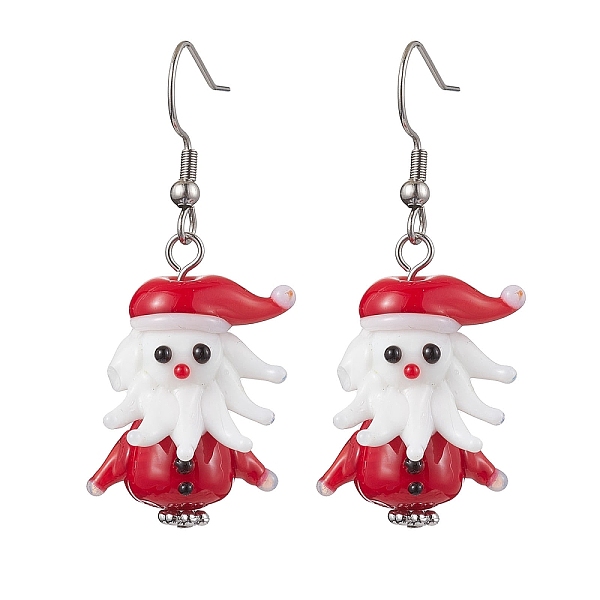 PandaHall Christmas Theme Glass Dangle Earrings, with Brass Findings, Santa Claus, 47~48x20~22mm Glass Santa Claus Red
PandaHall Christmas Theme Glass Dangle Earrings, with Brass Findings, Santa Claus, 47~48x20~22mm Glass Santa Claus Red