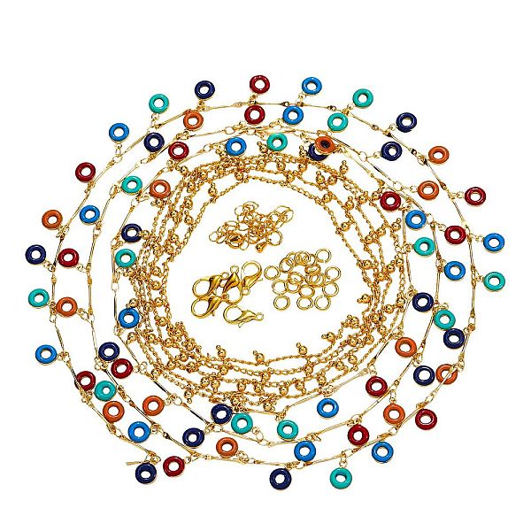 PandaHall DIY Chain Necklace Making Kit, Including Brass Beaded Chains & Enamel Bar Link Chains & Chain Extenders & Jump Ring, Zinc Alloy..., Multicolor
PandaHall DIY Chain Necklace Making Kit, Including Brass Beaded Chains & Enamel Bar Link Chains & Chain Extenders & Jump Ring, Zinc Alloy..., Multicolor