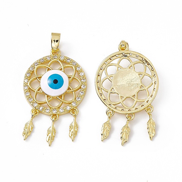 PandaHall Woven Net/Web with Feather Brass Micro Pave Cubic Zirconia Pendants, Enamel Evi Eye Charm, Real 18K Gold Plated, 32.5mm, Hole..., Clear
PandaHall Woven Net/Web with Feather Brass Micro Pave Cubic Zirconia Pendants, Enamel Evi Eye Charm, Real 18K Gold Plated, 32.5mm, Hole..., Clear