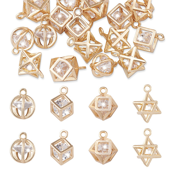 PandaHall Jewelry 16Pcs 4 Style Brass Clear Cubic Zirconia Charms, Mixed Shapes, Light Gold, 9.5~13.5x7.5~10x6.5~8mm, Hole: 1.2~2.5mm...
PandaHall Jewelry 16Pcs 4 Style Brass Clear Cubic Zirconia Charms, Mixed Shapes, Light Gold, 9.5~13.5x7.5~10x6.5~8mm, Hole: 1.2~2.5mm...