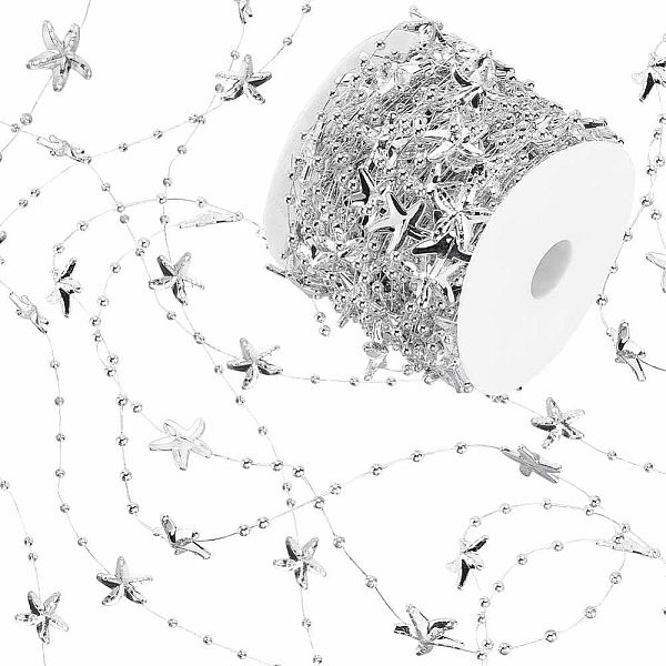 PandaHall OLYCRAFT 30m Acrylic Starfish Garland Silver Beads Ribbons Pearls Beads String Roll Chain Beach Garland Decor for Christmas...
PandaHall OLYCRAFT 30m Acrylic Starfish Garland Silver Beads Ribbons Pearls Beads String Roll Chain Beach Garland Decor for Christmas...