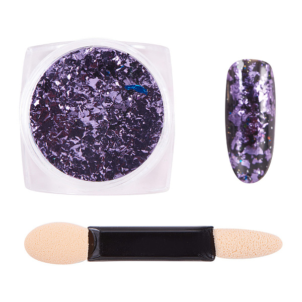 PandaHall Nail Art Glitter Flakes, Foil Flake Nail Art Pigment Dust Chrome Powder, with One Brush, Medium Purple, 30x30x17mm, about 0.3g/box...
PandaHall Nail Art Glitter Flakes, Foil Flake Nail Art Pigment Dust Chrome Powder, with One Brush, Medium Purple, 30x30x17mm, about 0.3g/box...