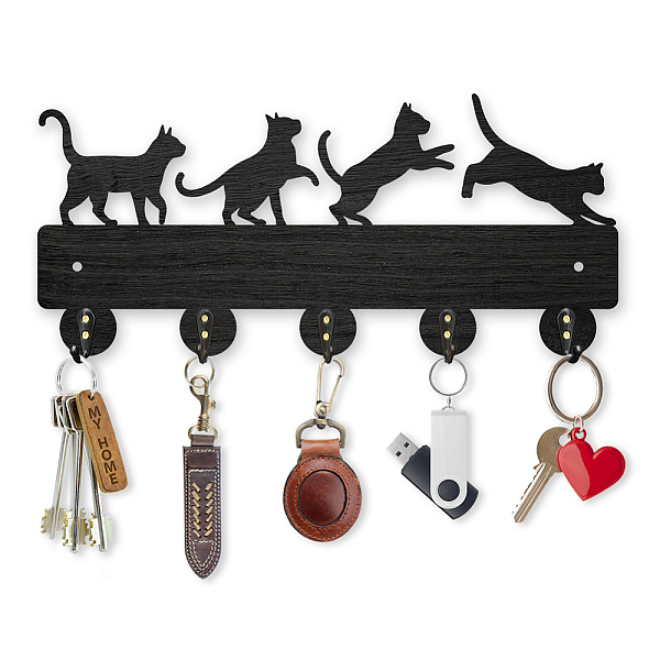PandaHall Self-adhesive Cat Coat Hooks Wall Mount 11.8×5.4inch Wood 4 Kittens Animal Key Holder for Wall 5 Alloy Hooks Black Pet Wall Art...
PandaHall Self-adhesive Cat Coat Hooks Wall Mount 11.8×5.4inch Wood 4 Kittens Animal Key Holder for Wall 5 Alloy Hooks Black Pet Wall Art...