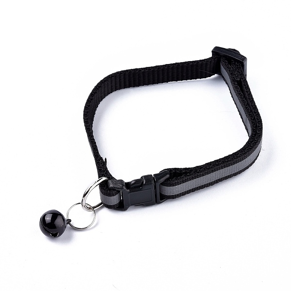 PandaHall Adjustable Polyester Reflective Dog/Cat Collar, Pet Supplies, with Iron Bell and Polypropylene(PP) Buckle, Black, 21.5~35x1cm, Fit...
PandaHall Adjustable Polyester Reflective Dog/Cat Collar, Pet Supplies, with Iron Bell and Polypropylene(PP) Buckle, Black, 21.5~35x1cm, Fit...