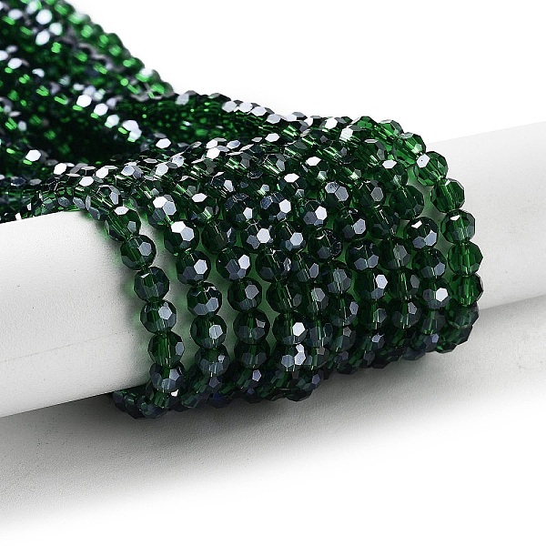 PandaHall Electroplate Transparent Glass Beads Strands, Faceted(32 Facets), Round, Pearl Luster Plated, Dark Green, 4mm, Hole: 0.7mm, about...
PandaHall Electroplate Transparent Glass Beads Strands, Faceted(32 Facets), Round, Pearl Luster Plated, Dark Green, 4mm, Hole: 0.7mm, about...