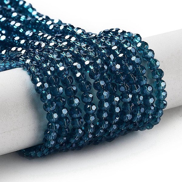 PandaHall Electroplate Transparent Glass Beads Strands, Faceted(32 Facets), Round, Pearl Luster Plated, Teal, 3mm, Hole: 0.8mm, about..., Cyan
PandaHall Electroplate Transparent Glass Beads Strands, Faceted(32 Facets), Round, Pearl Luster Plated, Teal, 3mm, Hole: 0.8mm, about..., Cyan