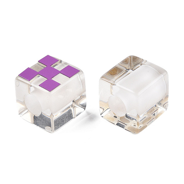 PandaHall Transparent Resin European Beads, Large Hole Beads, Cube with Tartan Pattern, Dark Orchid, 20x20x20mm, Hole: 8mm Resin Cube
PandaHall Transparent Resin European Beads, Large Hole Beads, Cube with Tartan Pattern, Dark Orchid, 20x20x20mm, Hole: 8mm Resin Cube