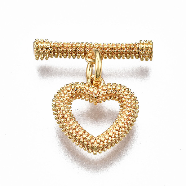 PandaHall Brass Toggle Clasps, Nickel Free, Heart, Real 18K Gold Plated, 17mm long, Bar: 15x3.5x2.5mm, hole: 0.9mm, Jump Ring: 5x1mm, Inner...
PandaHall Brass Toggle Clasps, Nickel Free, Heart, Real 18K Gold Plated, 17mm long, Bar: 15x3.5x2.5mm, hole: 0.9mm, Jump Ring: 5x1mm, Inner...