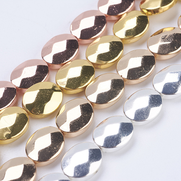 PandaHall Non-magnetic Synthetic Hematite Beads Strands, Smooth Surface, Faceted, Oval, Mixed Color, 10x8x3.5mm, Hole: 0.5mm, about...
PandaHall Non-magnetic Synthetic Hematite Beads Strands, Smooth Surface, Faceted, Oval, Mixed Color, 10x8x3.5mm, Hole: 0.5mm, about...
