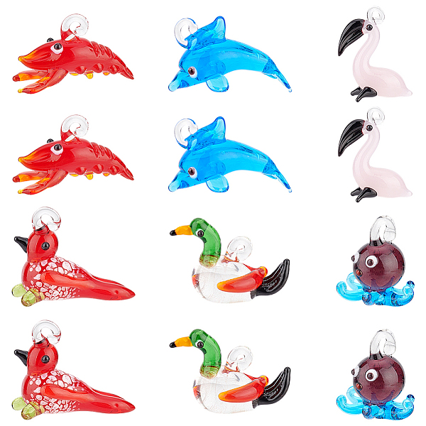 PandaHall DICOSMETIC 12 Stück 6 Stile glas anhnger Tier Lampwork Anhnger Oktopus Vogel Flamingo Mandarinente Delphin anhnger Buntes..., Multicolor
PandaHall DICOSMETIC 12 Stück 6 Stile glas anhnger Tier Lampwork Anhnger Oktopus Vogel Flamingo Mandarinente Delphin anhnger Buntes..., Multicolor