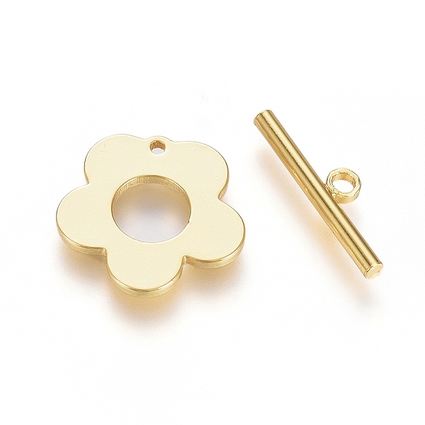 PandaHall Brass Toggle Clasps, Long-Lasting Plated, Flower, Real 18K Gold Plated, Flower: 13x13.5x1mm, Hole: 1mm, Bar: 15x4x1.5mm, Hole...
PandaHall Brass Toggle Clasps, Long-Lasting Plated, Flower, Real 18K Gold Plated, Flower: 13x13.5x1mm, Hole: 1mm, Bar: 15x4x1.5mm, Hole...