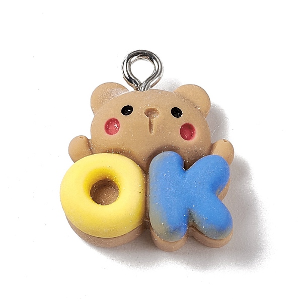 PandaHall Opaque Resin Pandents, Platinum, Bear Charms with Letter OK Pattern, BurlyWood, 19.5x15x6.5mm, Hole: 1.8mm Resin Letter Orange
PandaHall Opaque Resin Pandents, Platinum, Bear Charms with Letter OK Pattern, BurlyWood, 19.5x15x6.5mm, Hole: 1.8mm Resin Letter Orange