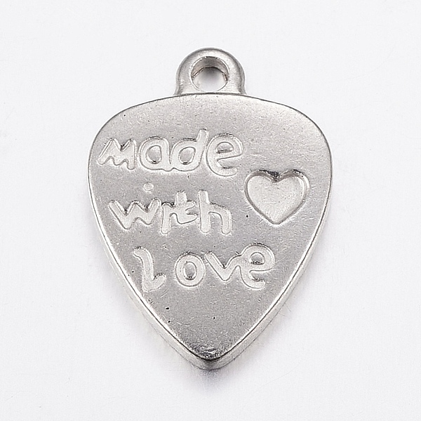 PandaHall 304 Stainless Steel Phrase Pendants, teardrop, with Word Made with Love, Stainless Steel Color, 19.5x14x2mm, Hole: 2mm 304...
PandaHall 304 Stainless Steel Phrase Pendants, teardrop, with Word Made with Love, Stainless Steel Color, 19.5x14x2mm, Hole: 2mm 304...