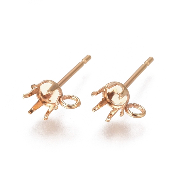 PandaHall 304 Stainless Steel Post Stud Earring Settings, Prong Earring Setting, with Loop, Golden, 15.2x7.2~7.5mm, Hole: 1.7mm, Pin: 0.7mm...
PandaHall 304 Stainless Steel Post Stud Earring Settings, Prong Earring Setting, with Loop, Golden, 15.2x7.2~7.5mm, Hole: 1.7mm, Pin: 0.7mm...
