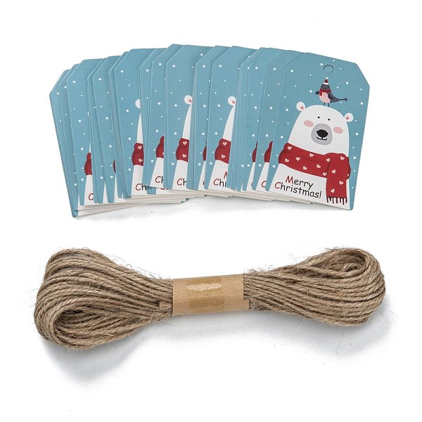 PandaHall Rectangle Christmas Theme Kraft Paper Cord Display Cards, with 10m Bundle Hemp Rope, Bear Pattern, 7x4x0.03cm, Hole: 5mm, 50pcs;...
PandaHall Rectangle Christmas Theme Kraft Paper Cord Display Cards, with 10m Bundle Hemp Rope, Bear Pattern, 7x4x0.03cm, Hole: 5mm, 50pcs;...