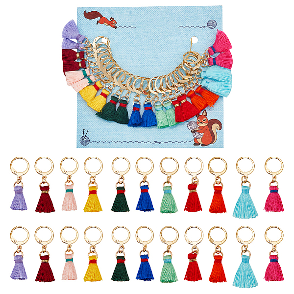 PandaHall Nylon Thread Tassel Pendant Stitch Markers, Crochet Leverback Hoop Charms, Locking Stitch Marker with Wine Glass Charm Ring, Mixed..., Multicolor
PandaHall Nylon Thread Tassel Pendant Stitch Markers, Crochet Leverback Hoop Charms, Locking Stitch Marker with Wine Glass Charm Ring, Mixed..., Multicolor