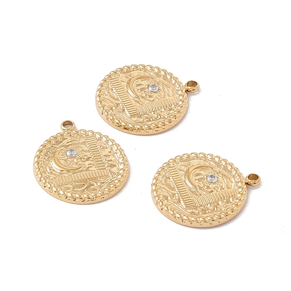 PandaHall Ion Plating(IP) 304 Stainless Steel Pendants, with Rhinestones, Textured, Flat Round with Moon, Golden, 17.5x15x1.6mm, Hole: 1.2mm...
PandaHall Ion Plating(IP) 304 Stainless Steel Pendants, with Rhinestones, Textured, Flat Round with Moon, Golden, 17.5x15x1.6mm, Hole: 1.2mm...