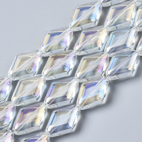 PandaHall Electroplate Glass Beads Strands, AB color, Rhombus, Clear AB, 15x10x4mm, Hole: 0.9mm, about 43pcs/strand, 24.61''(62.5cm) Glass..., White
PandaHall Electroplate Glass Beads Strands, AB color, Rhombus, Clear AB, 15x10x4mm, Hole: 0.9mm, about 43pcs/strand, 24.61''(62.5cm) Glass..., White