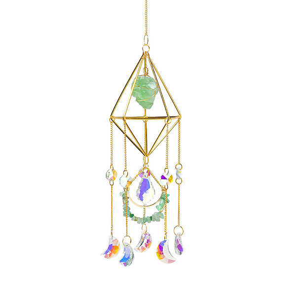 PandaHall Golden Iron Wind Chime, with Natural Fluorite, Crystal, for Outside Yard and Garden Decoration, 450mm, Hole: 11mm Fluorite
PandaHall Golden Iron Wind Chime, with Natural Fluorite, Crystal, for Outside Yard and Garden Decoration, 450mm, Hole: 11mm Fluorite