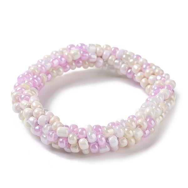 PandaHall Crochet Glass Beads Braided Stretch Bracelet, Nepel Boho Style Bracelet, Lavender Blush, Inner Diameter: 1-3/4 inch(4.5cm) Glass...
PandaHall Crochet Glass Beads Braided Stretch Bracelet, Nepel Boho Style Bracelet, Lavender Blush, Inner Diameter: 1-3/4 inch(4.5cm) Glass...