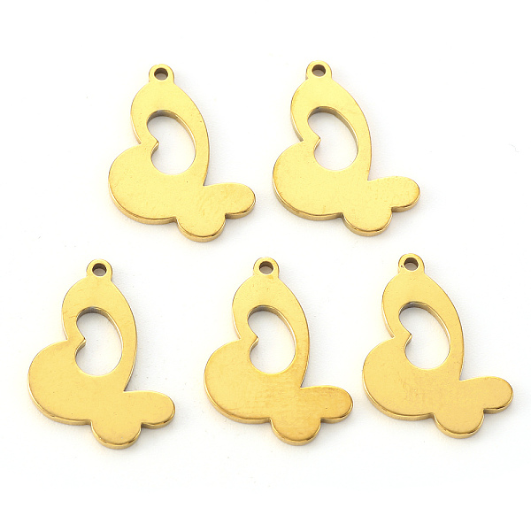 PandaHall Vacuum Plating 304 Stainless Steel Pendants, Laser Cut, Butterfly, Golden, 18x11x1mm, Hole: 1.2mm 304 Stainless Steel Butterfly
PandaHall Vacuum Plating 304 Stainless Steel Pendants, Laser Cut, Butterfly, Golden, 18x11x1mm, Hole: 1.2mm 304 Stainless Steel Butterfly