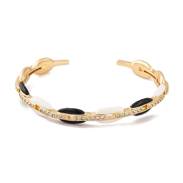 PandaHall Brass Micro Pave Clear Cubic Zirconia & Resin Open Cuff Bangles for Women, Real 18K Gold Plated, Inner Diameter: 2-1/8 inch..., Black
PandaHall Brass Micro Pave Clear Cubic Zirconia & Resin Open Cuff Bangles for Women, Real 18K Gold Plated, Inner Diameter: 2-1/8 inch..., Black