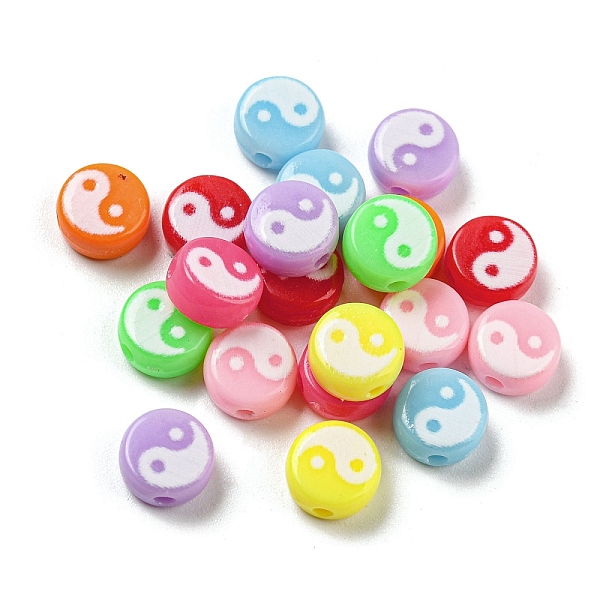 PandaHall Opaque Acrylic Beads, Flat Round with Taiji Pattern, Mixed Color, 7x3.5mm, Hole: 1.5mm Acrylic Flat Round Multicolor
PandaHall Opaque Acrylic Beads, Flat Round with Taiji Pattern, Mixed Color, 7x3.5mm, Hole: 1.5mm Acrylic Flat Round Multicolor