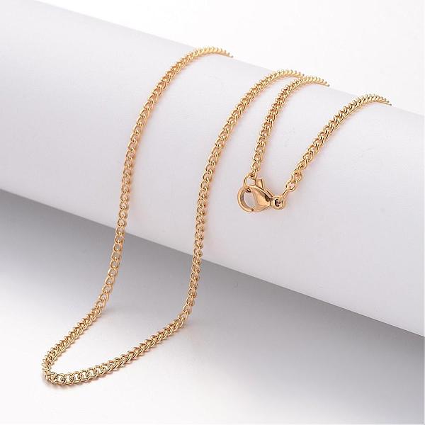 PandaHall Ion Plating(IP) 304 Stainless Steel Necklace, Curb Chains, with Lobster Clasps, Golden, 17.72 inch(450mm), 2.2mm Stainless Steel
PandaHall Ion Plating(IP) 304 Stainless Steel Necklace, Curb Chains, with Lobster Clasps, Golden, 17.72 inch(450mm), 2.2mm Stainless Steel