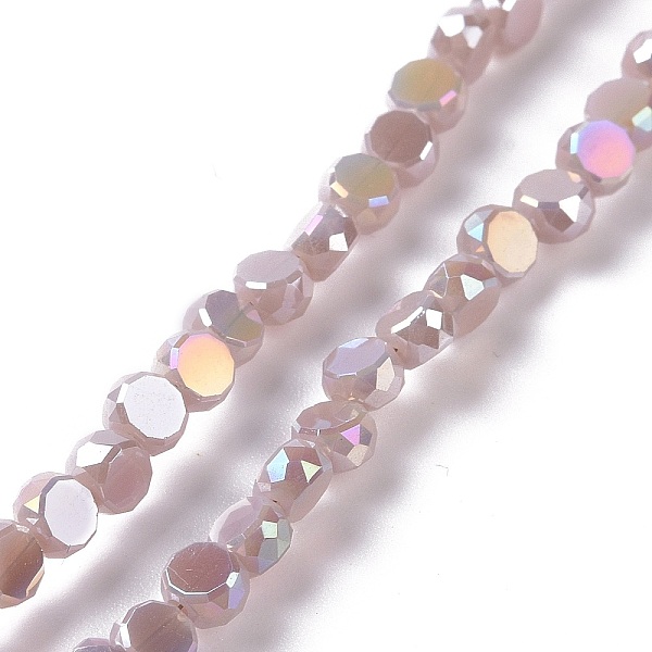 PandaHall Electroplate Glass Beads Strands, AB Color Plated, Faceted, Flat Round, Rosy Brown, 4.5x3mm, Hole: 1mm, about 145~150pcs/strand...
PandaHall Electroplate Glass Beads Strands, AB Color Plated, Faceted, Flat Round, Rosy Brown, 4.5x3mm, Hole: 1mm, about 145~150pcs/strand...