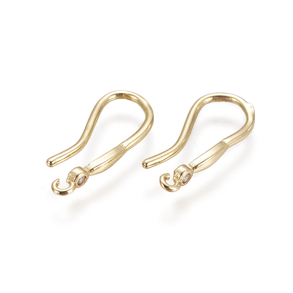 PandaHall Brass Earring Hooks, with Cubic Zirconia, with Horizontal Loop, Clear, Golden, 18x2.5mm, Hole: 0.8mm, 18 Gauge, Pin: 1mm Brass...
PandaHall Brass Earring Hooks, with Cubic Zirconia, with Horizontal Loop, Clear, Golden, 18x2.5mm, Hole: 0.8mm, 18 Gauge, Pin: 1mm Brass...