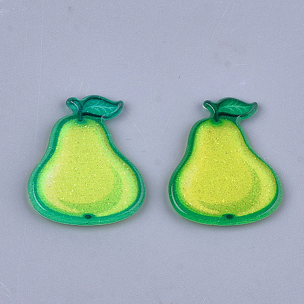 PandaHall Plastic Cabochons, with Glitter Powder, Pear, Green Yellow, 24x19.5x2mm Plastic Fruit Green
PandaHall Plastic Cabochons, with Glitter Powder, Pear, Green Yellow, 24x19.5x2mm Plastic Fruit Green