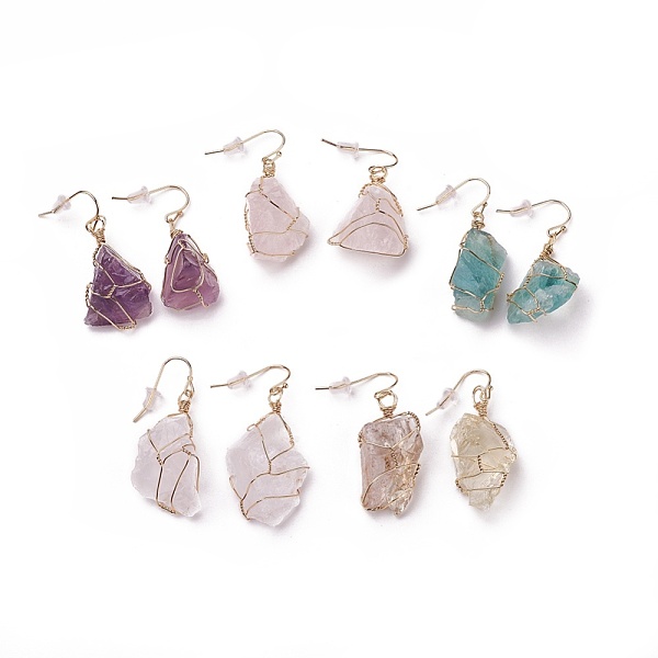 PandaHall Natural Mixed Stone Dangle Earrings, with Brass Findings and Plastic Ear Nuts, Nuggets, Golden, 22~50x10~23mm, Pin: 0.7mm Mixed..., Multicolor
PandaHall Natural Mixed Stone Dangle Earrings, with Brass Findings and Plastic Ear Nuts, Nuggets, Golden, 22~50x10~23mm, Pin: 0.7mm Mixed..., Multicolor