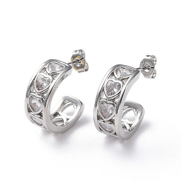 PandaHall Clear Cubic Zirconia Heart Stud Earrings, Rack Plating Brass Jewelry for Women, Cadmium Free & Lead Free, Platinum, 18x14.5x7mm...
PandaHall Clear Cubic Zirconia Heart Stud Earrings, Rack Plating Brass Jewelry for Women, Cadmium Free & Lead Free, Platinum, 18x14.5x7mm...