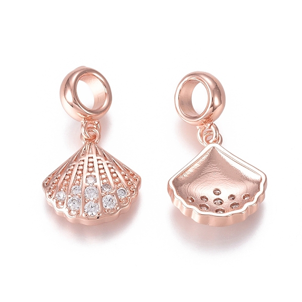 PandaHall Brass Micro Pave Clear Cubic Zirconia European Dangle Charms, Large Hole Pendants, Scallop Shell Shape, Rose Gold, 24mm, Hole: 5mm...
PandaHall Brass Micro Pave Clear Cubic Zirconia European Dangle Charms, Large Hole Pendants, Scallop Shell Shape, Rose Gold, 24mm, Hole: 5mm...