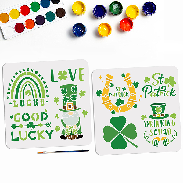 PandaHall MAYJOYDIY US 1 Set Saint Patrick's Day PET Hollow Out Drawing Painting Stencils, with 1Pc Art Paint Brushes, for DIY Scrapbook...
PandaHall MAYJOYDIY US 1 Set Saint Patrick's Day PET Hollow Out Drawing Painting Stencils, with 1Pc Art Paint Brushes, for DIY Scrapbook...