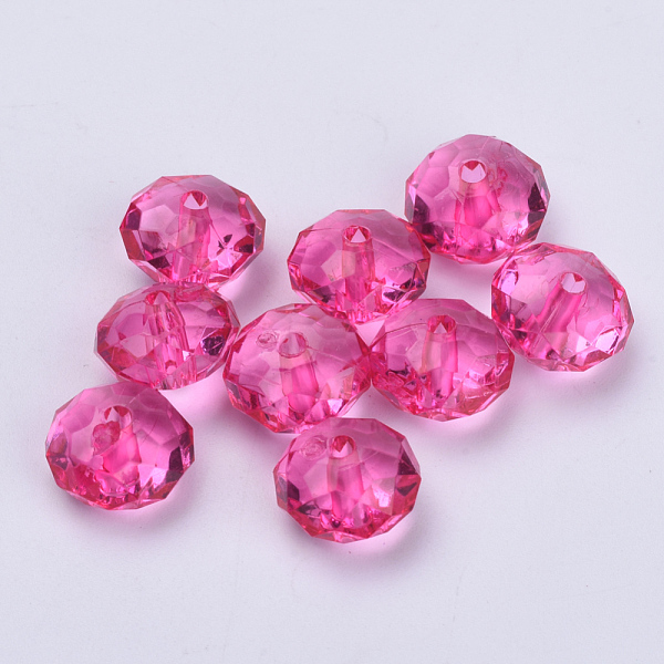 PandaHall Transparent Acrylic Beads, Faceted, Rondelle, Medium Violet Red, 11.5x7mm, Hole: 2mm, about 925pcs/500g Acrylic Rondelle Red
PandaHall Transparent Acrylic Beads, Faceted, Rondelle, Medium Violet Red, 11.5x7mm, Hole: 2mm, about 925pcs/500g Acrylic Rondelle Red
