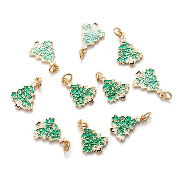 PandaHall Real 18K Gold Plated Brass Enamel Pendants, with Jump Ring, for Christmas, Christmas Tree, Green, 18x12x1.5mm, Hole: 3.4mm...
PandaHall Real 18K Gold Plated Brass Enamel Pendants, with Jump Ring, for Christmas, Christmas Tree, Green, 18x12x1.5mm, Hole: 3.4mm...